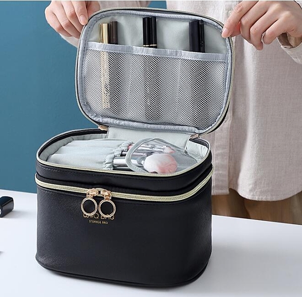 網紅化妝包女ins風超火便攜手提旅行大容量化妝品收納包盒洗漱包