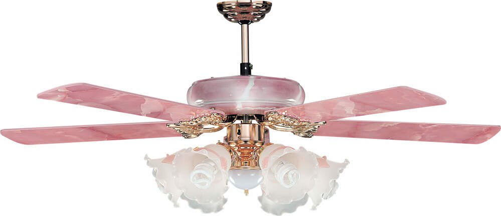 古典藝術吊扇-圓弧型-全烤漆(K金) 18393A-天空藍 吊扇配18394燈具