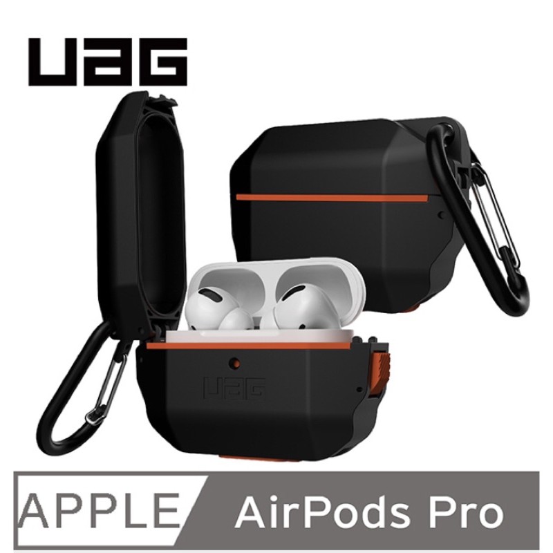 UAG AirPods Pro 耐衝擊防水防塵硬式保護殼-黑通過美國軍規耐衝擊認証‧ IP65防潑水及防塵功能 ‧ 堅硬外殼 止滑耐磨 ‧ 可拆式快掛扣設計 ‧ 精準開孔完美包覆保護 ‧ 支援無線充電