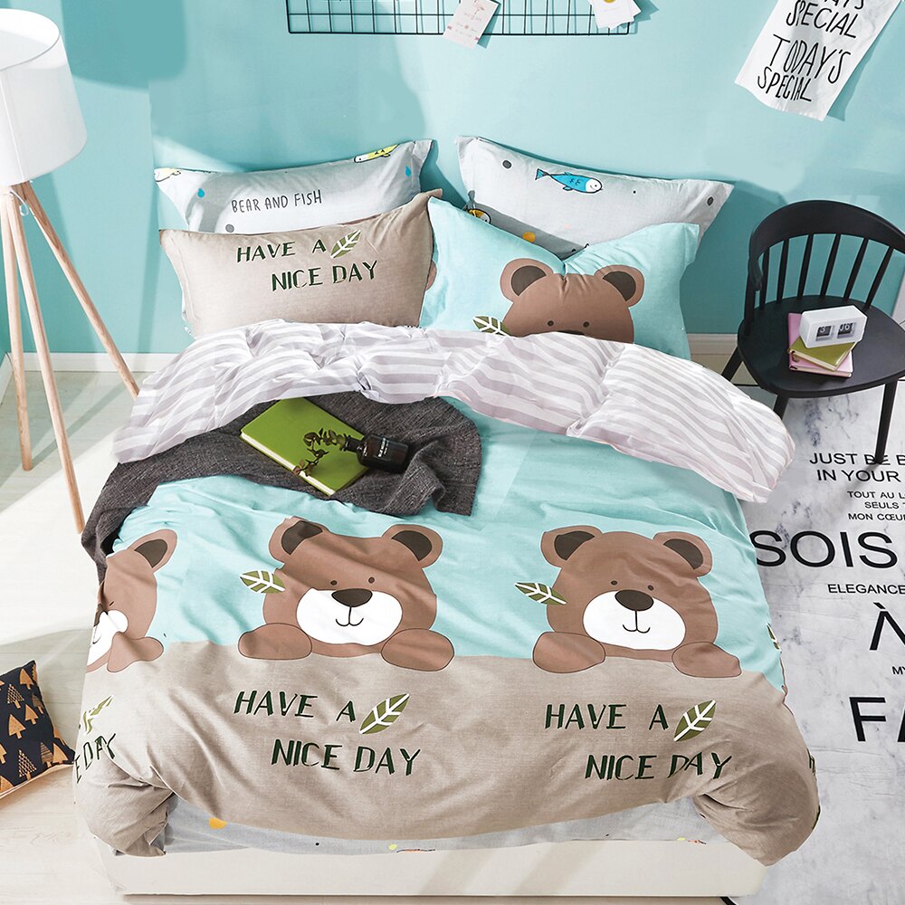 雙人三件組-雙人床包*1+薄枕套*2