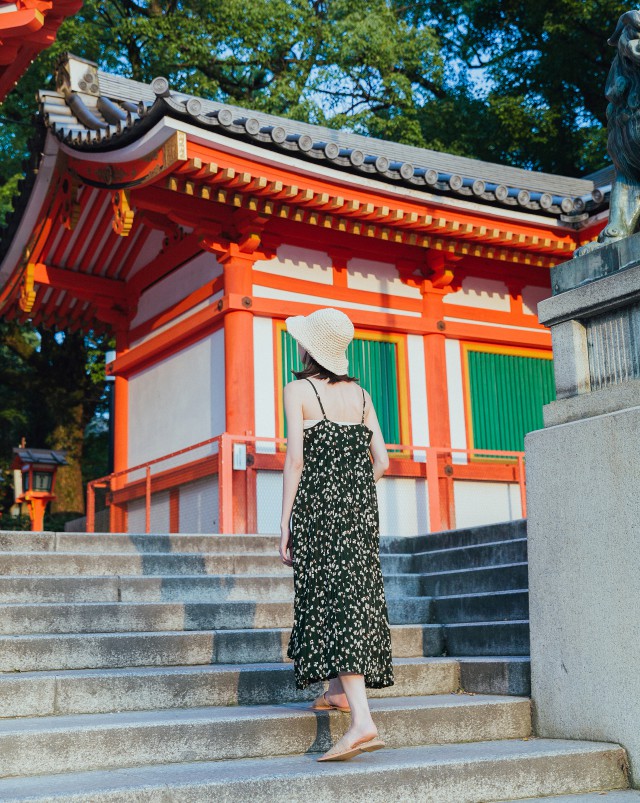 MEIERQ+皺皺油漆感印花洋裝