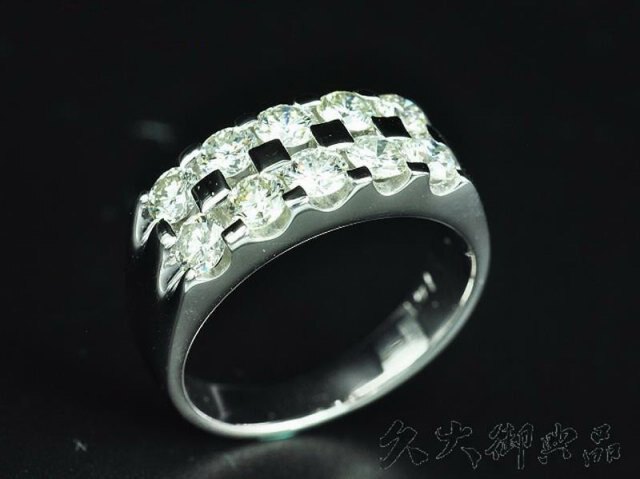 天然鑽石戒指 14分*10粒 商品編號：H070630R