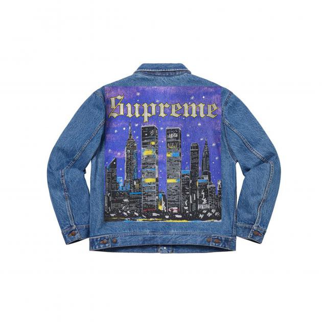 SUPREME New York Paint Trucker JK 牛仔外套 星空 丹寧M GCTC