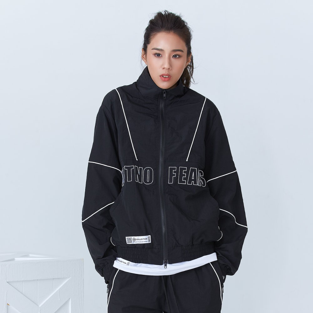 古著風拼接運動套裝 -外套 STAGE SPORT JACKET 黑色/深藍 兩色