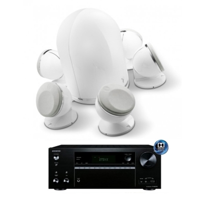 鋁鎂振膜1吋高音重低音可針對相位控制做0度或180度的調校內建藍芽wifi 音樂串流Onkyo NR676E 7.2聲道環繞擴大機