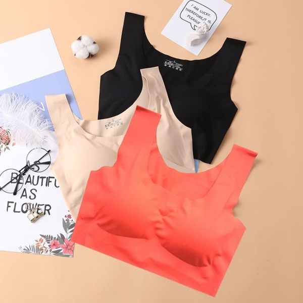 運動內衣 無痕瑜伽顯胸背心跑步防震無鋼圈運動內衣聚攏舒適睡眠女胸罩 霓裳細軟