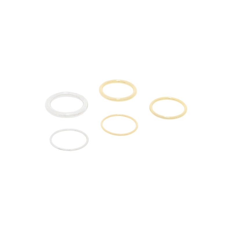 ac4892 데일리한 5개 세트 레이어드 실버925 반지 ring