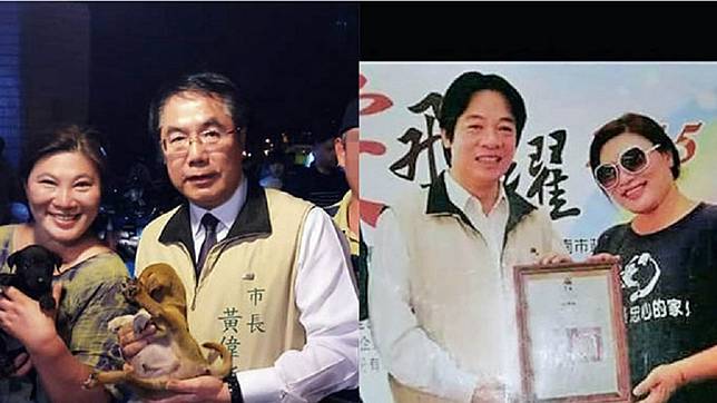徐滿惠曾從賴神手上接過「動保感謝狀」，黃偉哲也曾到徐滿惠的送養會幫忙。圖／CTWANT授權使用