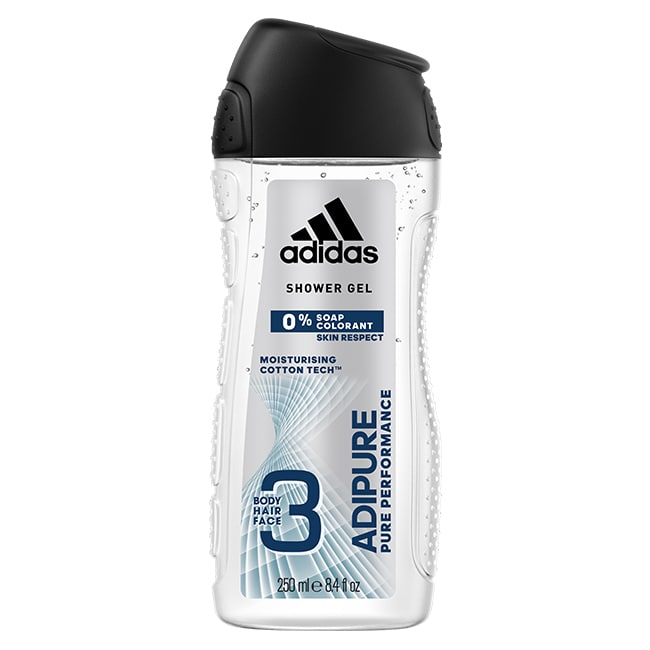 愛迪達三效純勁舒爽男用潔顏洗髮沐浴露250ml