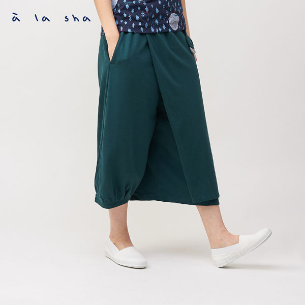 a la sha Qummi 餅乾吊飾不對稱設計創意褲