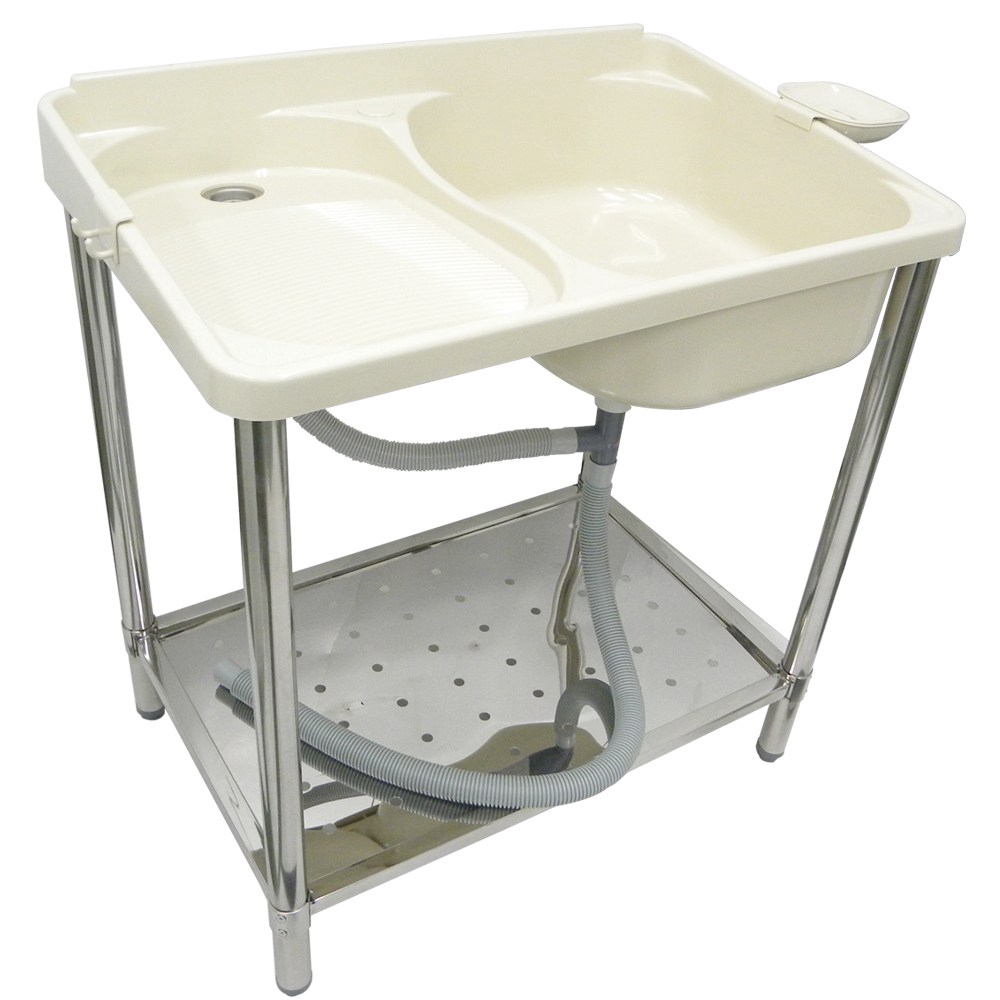 麗潔ABS不鏽鋼腳架洗衣槽附皂盤