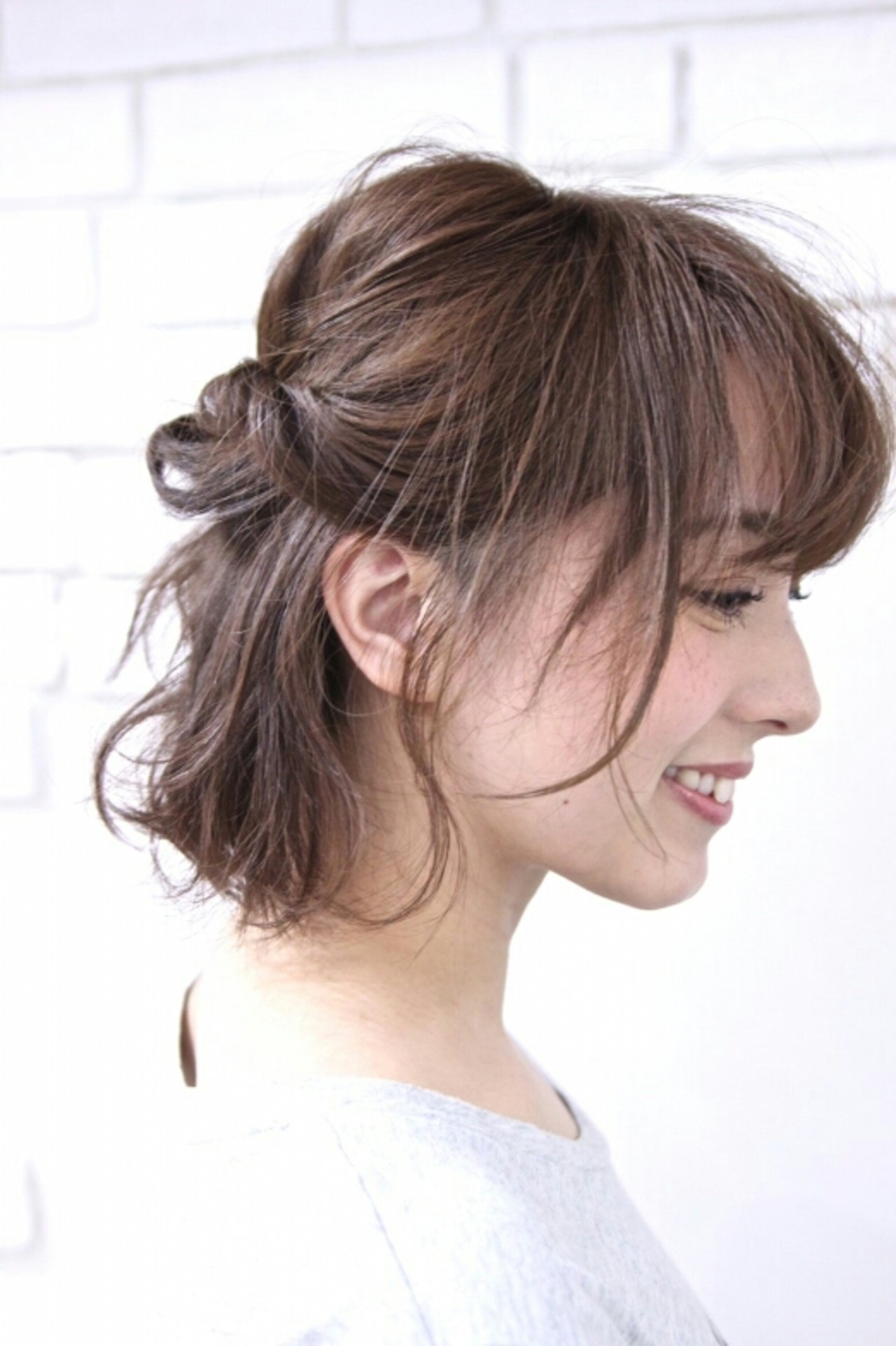 ヘアアレ3種 ねじり くるりんぱ 三つ編み