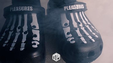 PLEASURES x Crocs 推出聯乘腳骨圖案「洞洞鞋」！