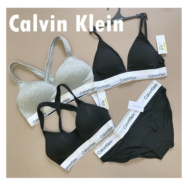 國內現貨Calvin Klein/CK內衣女士運動無鋼圈帶胸墊文胸 內褲