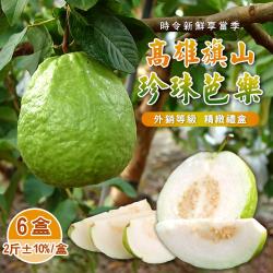 【禾鴻】產地直送珍珠芭樂精巧禮盒2斤(3-4顆)/盒x6盒