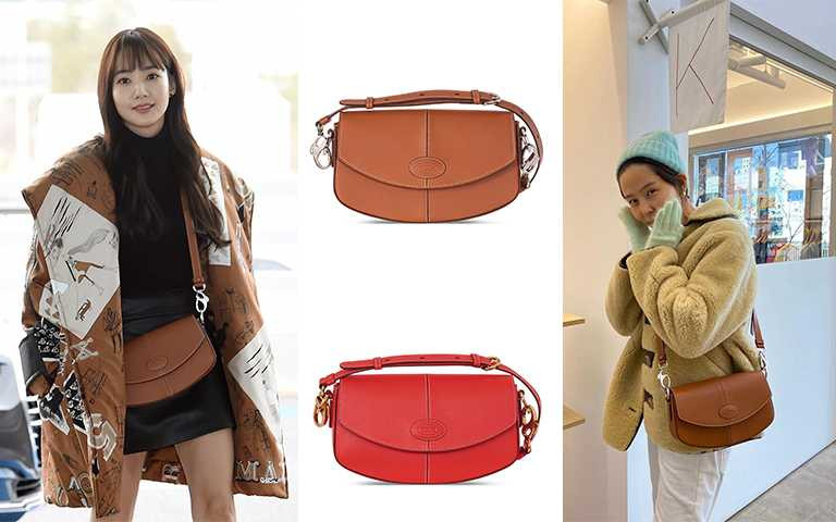 TOD'S C BAG半月包焦糖色NT72,300，TOD'S C BAG半月包紅色NT72,300(圖／TOD’S提供)