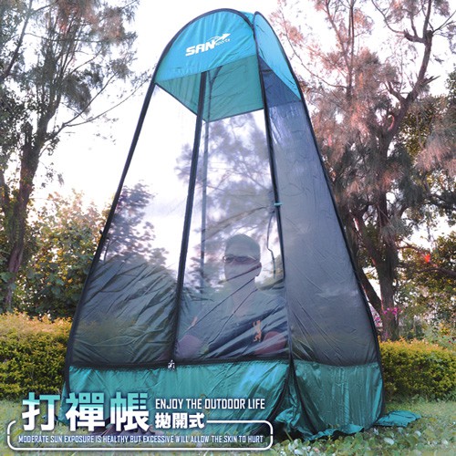 商品規格：展開尺寸：108(L) x 108(W) x 198(H) cm收納尺寸：58(直徑) cm重量：2.2kg內容物：(1) 帳蓬一件(2) 收納袋一個 (3) 營釘一組-----------