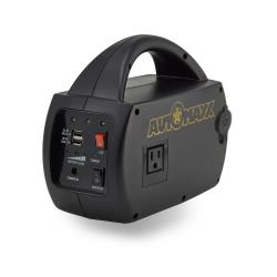 ◎AC交流電源最大可負載150瓦的輸出|◎可同時使用AC交流電源、DC直流電源，90流明高亮度LED照明|◎DC/AC行動電源適用於筆電、平板、手機、DV、遊戲機.....等移動3C產品商品名稱:金德