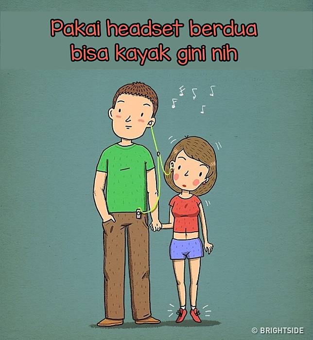 10 Ilustrasi Tunjukkan Rempongnya Punya Pasangan Tinggi, Kamu Juga?