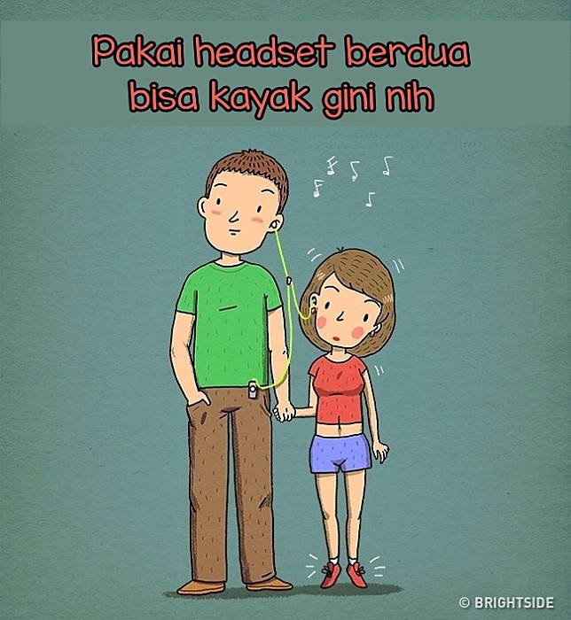 10 Ilustrasi Tunjukkan Rempongnya Punya Pasangan Tinggi, Kamu Juga?