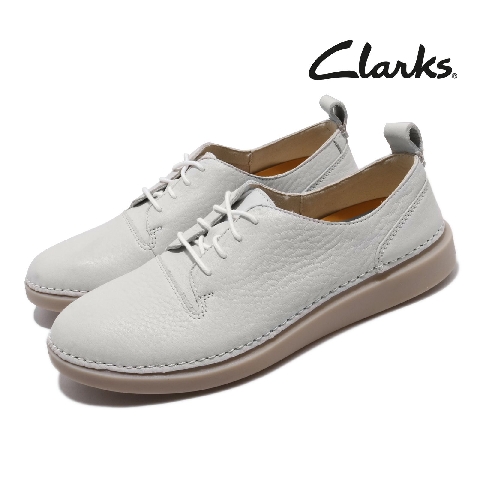 品牌: CLARKS型號: CLF36001AC18品名: Hale Lace.配色: WHITE BEIGE特點: 互動式氣流科技 日常穿搭 緩震 舒適 白 米版型: 腳寬者建議大半號