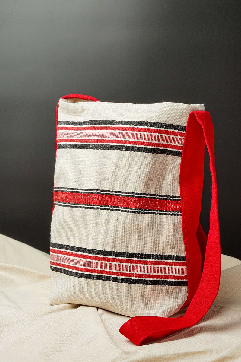 【山雅工作坊】原住民麻布圖騰大容量側背包/托特包/斜背包