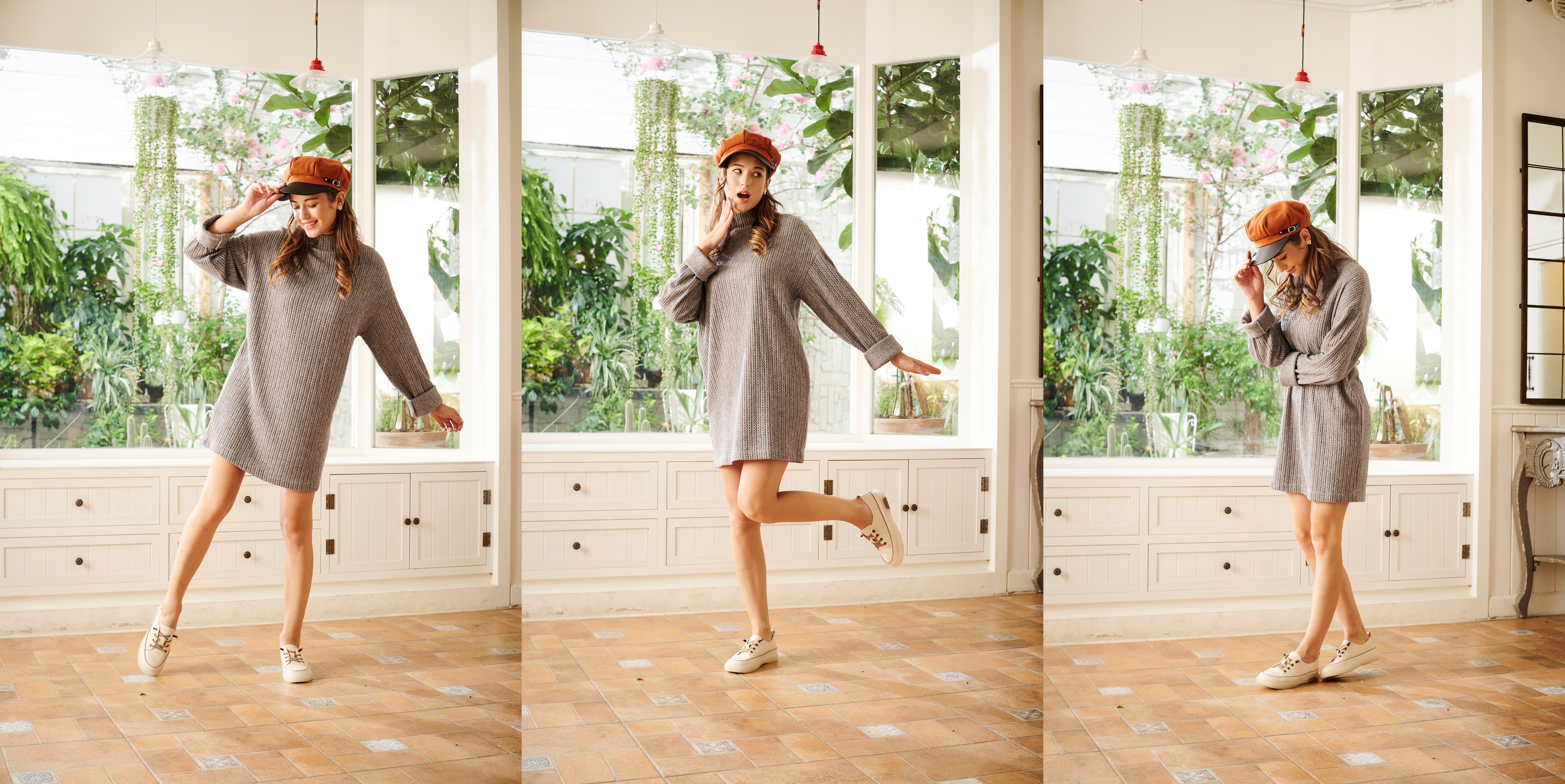 【DK 氣墊鞋】簡約經典免綁帶休閒女鞋 63-2028-89 杏色