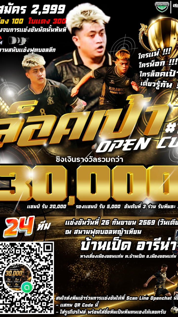 ล็อคเป้า Open Cup 26 กันยายน 2569