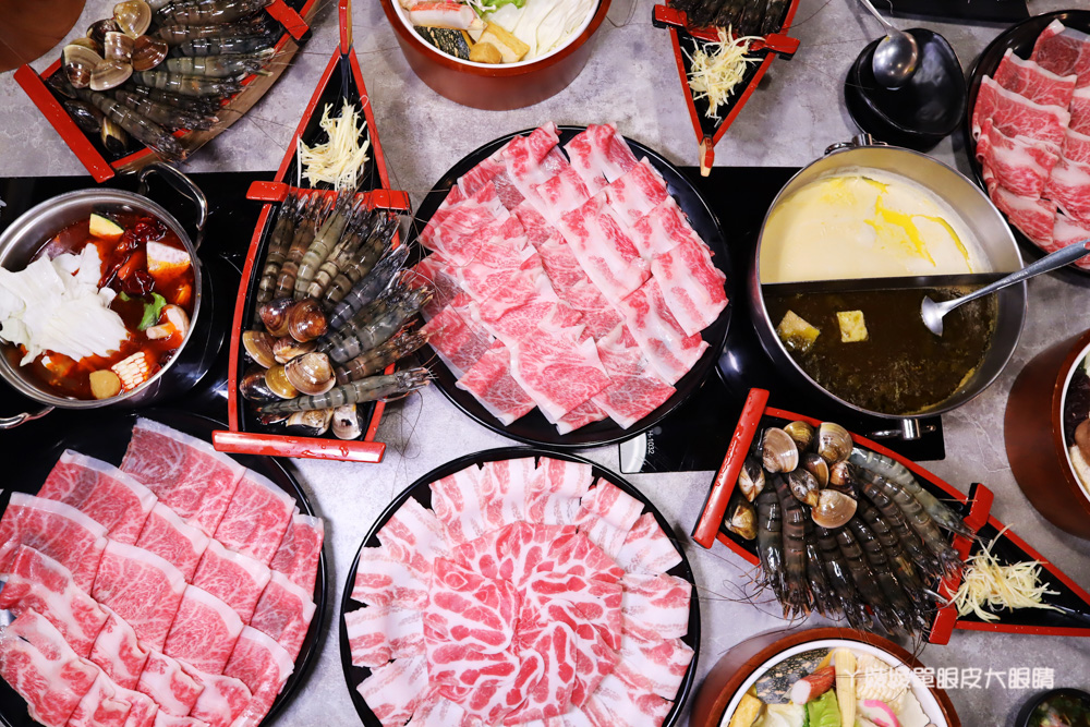 新竹火鍋無極限！竹北上官木桶鍋推出日本A5和牛吃到飽無限量供應，加碼送痛風海鮮船