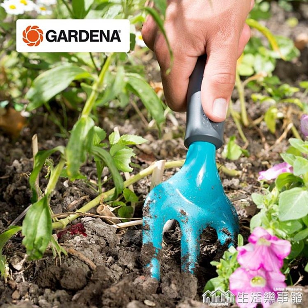 德國進口GARDENA嘉丁拿 栽花種植工具 高品質家用園藝三齒松土鋤