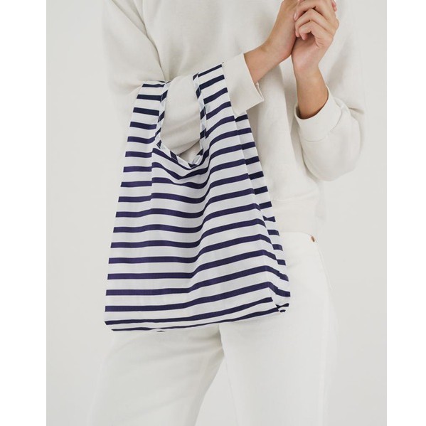 【Baggu】口袋購物袋 S 水手條紋 v.4