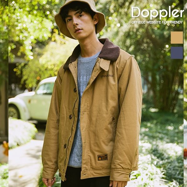 翻領外套 美系加厚印花翻領加絨外套 冬季夾克【TJDM561】現貨＋預購