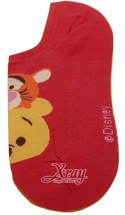 X射線【C127619】小熊維尼Winnie the Pooh矽膠止滑隱形襪，短襪/船型襪/卡通襪子/運動襪/長襪
