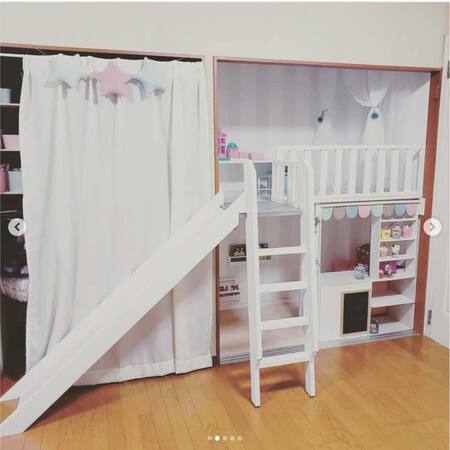 真似したくなる 押入れ子供部屋 アイデア集 遊べる 収納満載