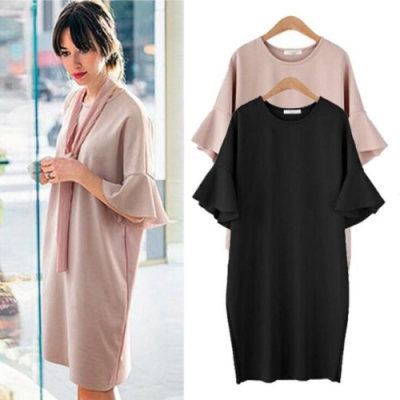 大荷葉袖浪漫風格造型上衣 獨特喇叭袖剪裁設計