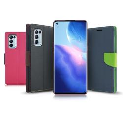 ◎雙色質感，磁釦開闔側翻|◎內裡設計收納層、支架使用|◎全方位功能、抗摔、防震種類:手機殼/套類型:手機套適用廠牌:OPPO適用系列:Reno系列適用型號:OPPORENO5PRO材質:合成皮顏色:粉