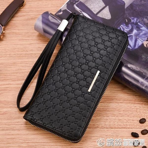 手機錢包男手包拉鏈長款青年歐美皮夾大容量時尚休閑個性錢夾新款