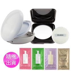shu uemura植村秀 隱形控油蜜粉餅10g+粉撲+粉盒(白)+潔顏油4ml(隨機)