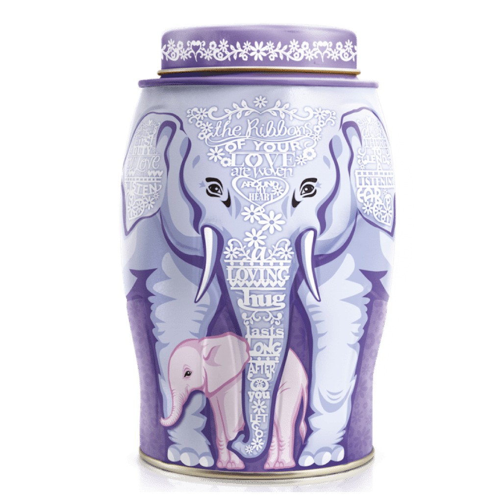 威廉森茶-紫愛媽咪大象茶罐(內含伯爵茶/40個熱封式茶包)