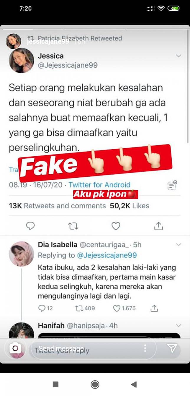 Jessica Jane Beri Klarifikasi Soal Akun Fake Di Twitter Yang Viral