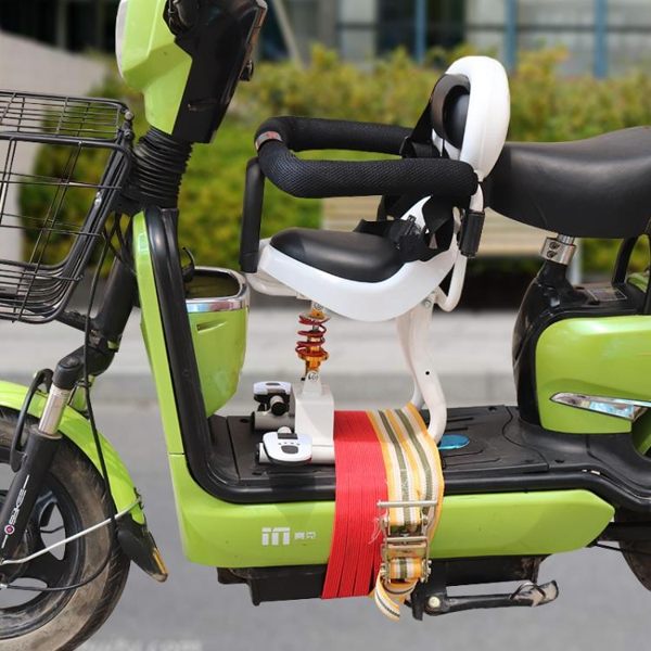 全館83折電瓶車寶寶座椅前置電動摩托車自行車踏板車嬰兒小孩兒童座椅減震