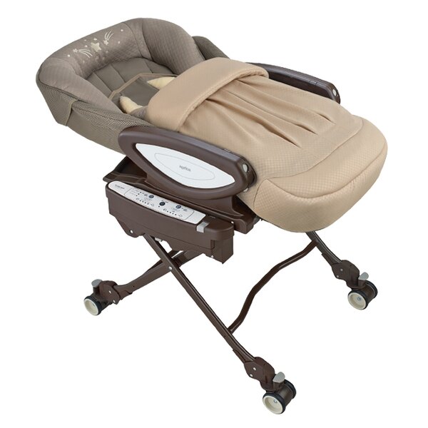 日本Aprica愛普力卡 Yuralism Auto HIDX智慧型高低可調式電動安撫餐椅搖床-流星雨BR(好窩生活節)