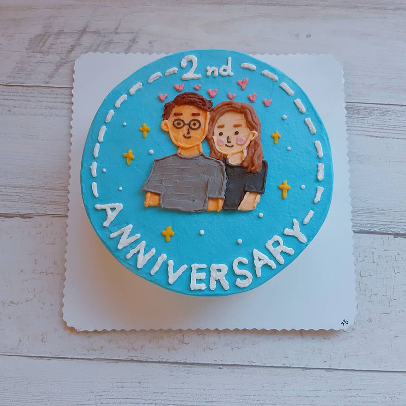 客製韓式手繪生乳酪蛋糕-4吋,6吋(限自取)