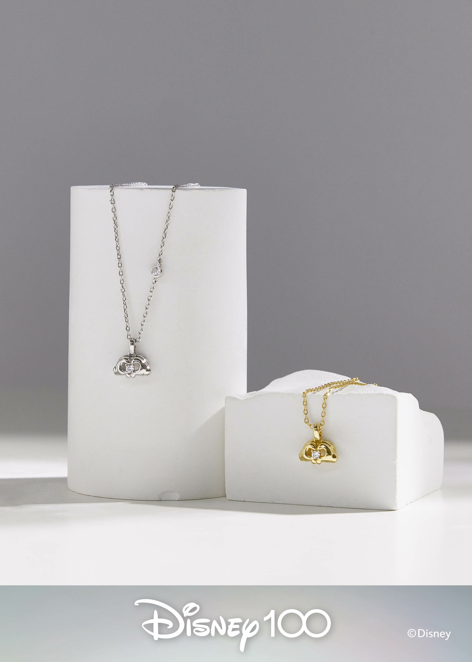 【贈禮盒】Disney 100th｜V Class米奇‧ 純銀項鍊