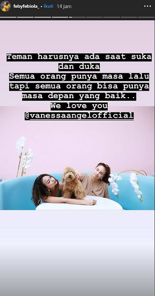 Pesan Haru Feby Febiola Untuk Vanessa Angel Pasca Terseret Kasus Pesan Haru Feby Febiola Untuk Vanessa Angel Pasca Terseret Kasus