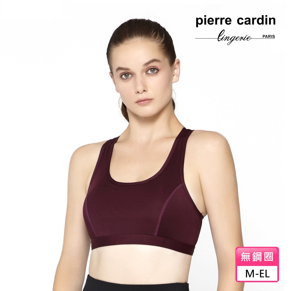 *吸濕排汗布料*X挖背網布設計 保持透氣乾爽*高彈力布料貼身彈力鬆緊帶穩定胸部不晃動品牌:【Pierre Cardin皮爾卡登】品名:【Pierre Cardin皮爾卡登】挖背無鋼圈運動內衣 (單件-