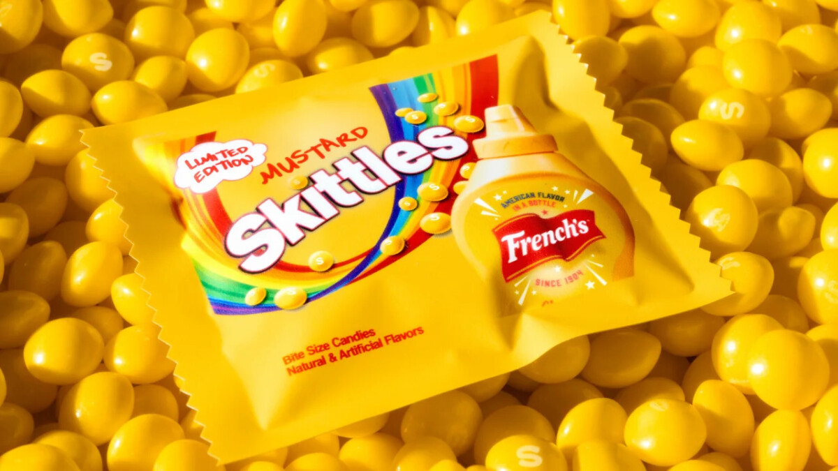 SkittlesｘFrench's 超狂聯名！彩虹糖推出全新「芥末」口味，你敢嚐試嗎？