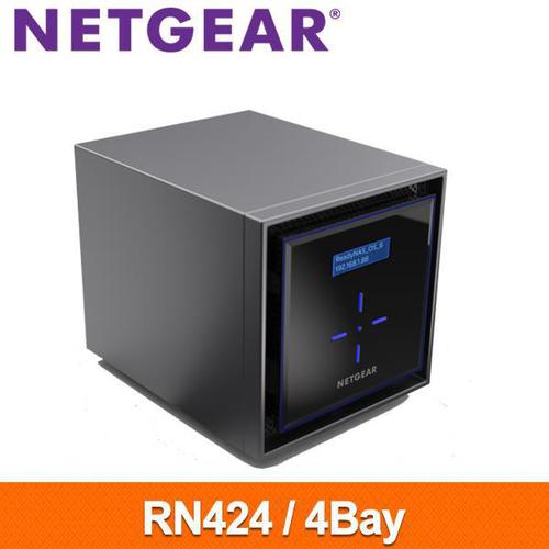 ★特價組合賣場會收到★1.Netgear RN424 4Bay 網路儲存伺服器 x12.WD 紅標 2TB 3.5吋 NAS碟 x4 (需另外安裝)3.到府安裝服務卡★Intel Atom C3338