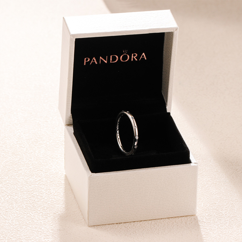 Pandora潘多拉官網⒆水滴戒指925銀食指戒指女對戒男七夕190945CZ