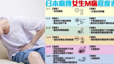 日本瘋傳 女生「M痛程度表」跪求紓緩經痛 ＋根治方法！
